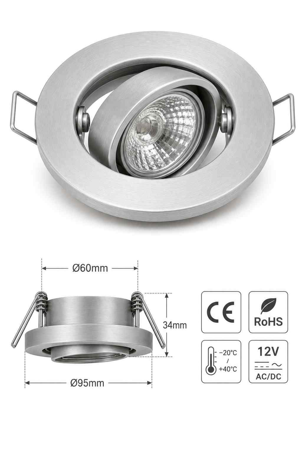 ARGUS CT-2115-C/M ocel matný chrom provozní teplota CE RoHS